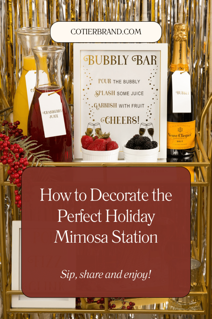 how to decorate the perfect holiday mimosa station on pinterest