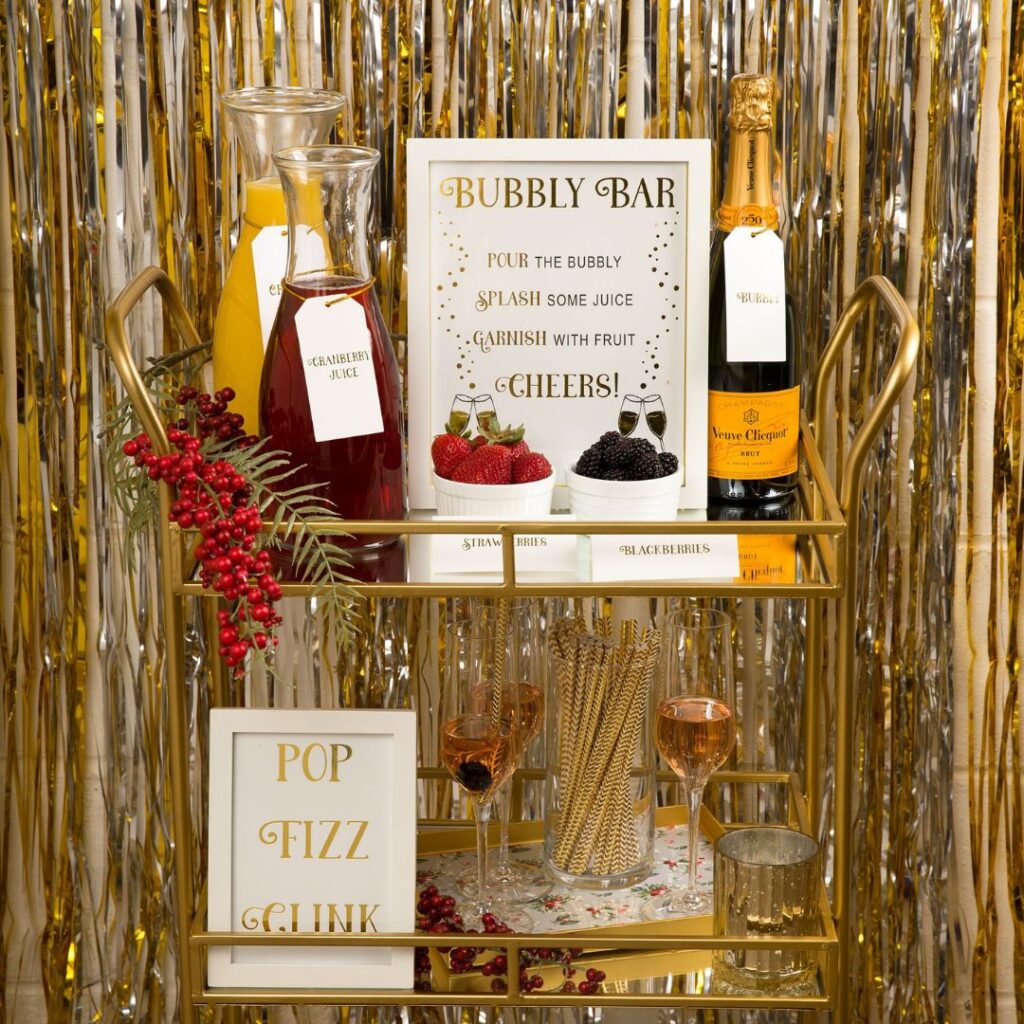 holiday mimosa bar decor kit