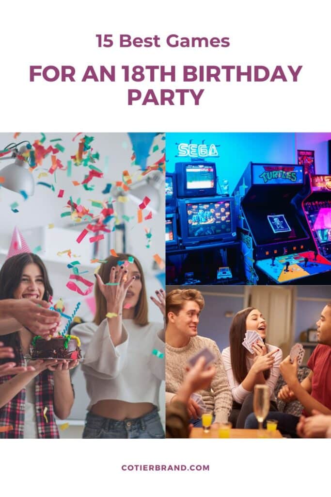 pinterest pin for the best 18th birthday party games