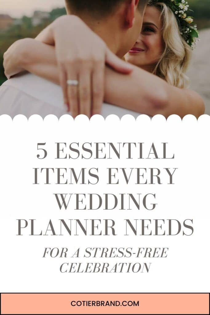 5 items every wedding planner needs for a stress free wedding infographic for pinterest