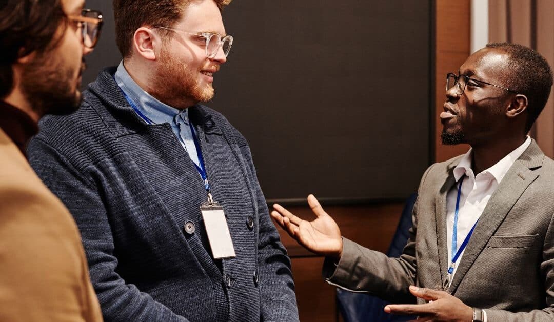 men having deep conversations at a business meeting event