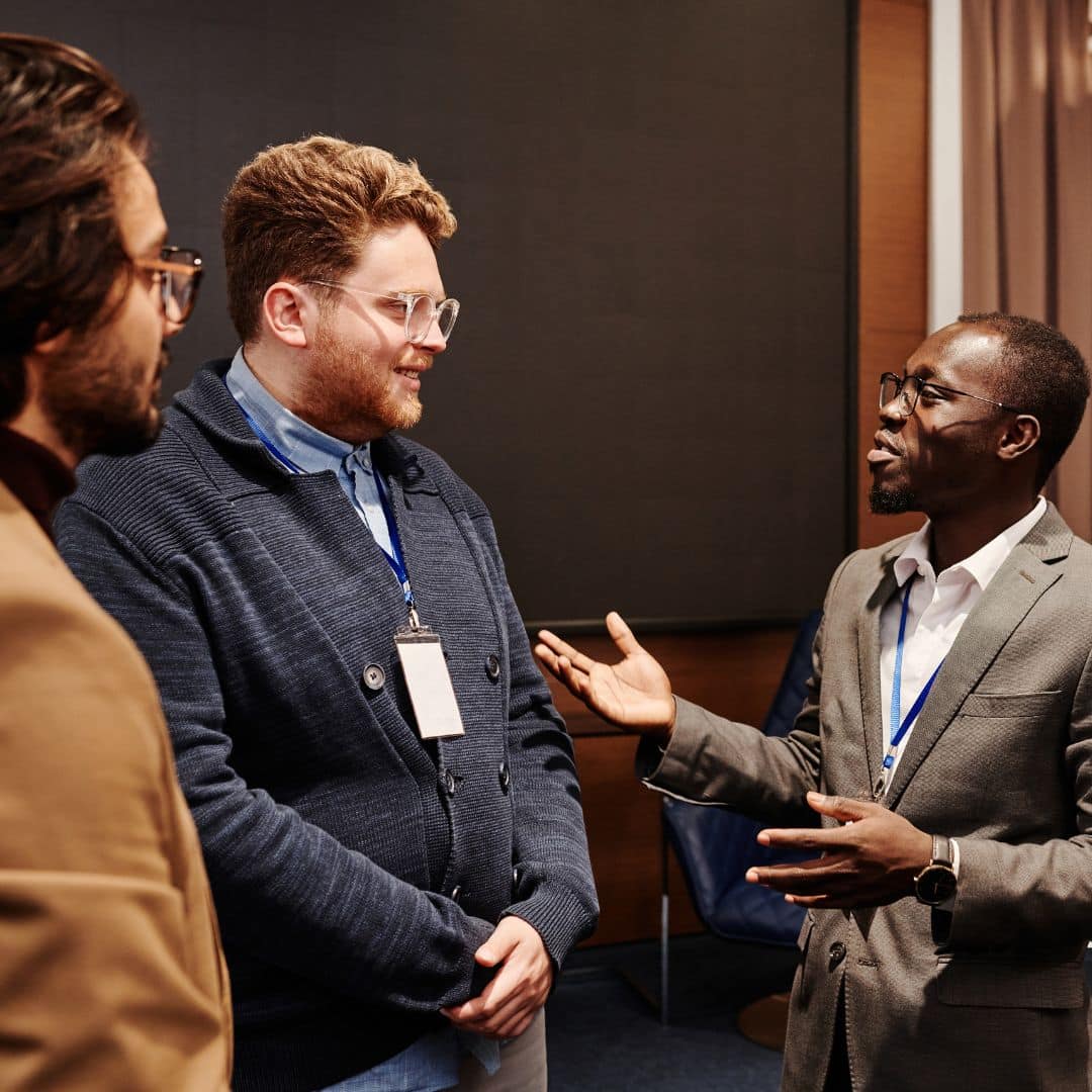 men having deep conversations at a business meeting event