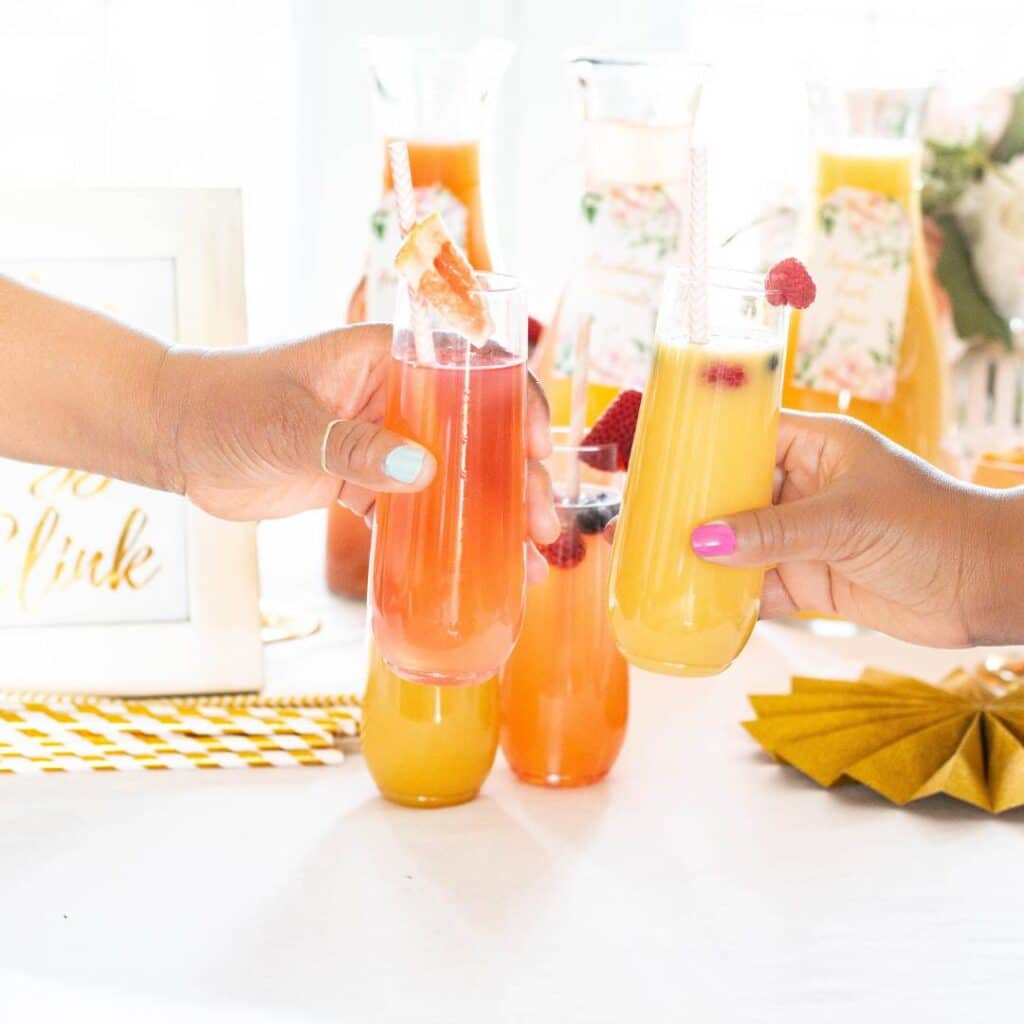 stylish mimosa decor bar setup 