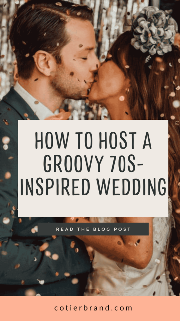 how to host a 70s wedding pinterest pin