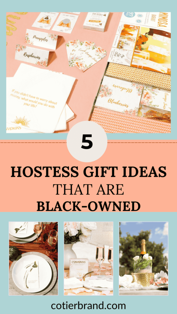 pinterest pin for 5 hostess gift ideas that are black owned